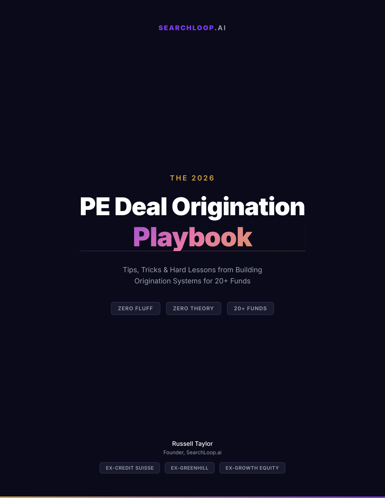 PE Deal Origination Playbook cover